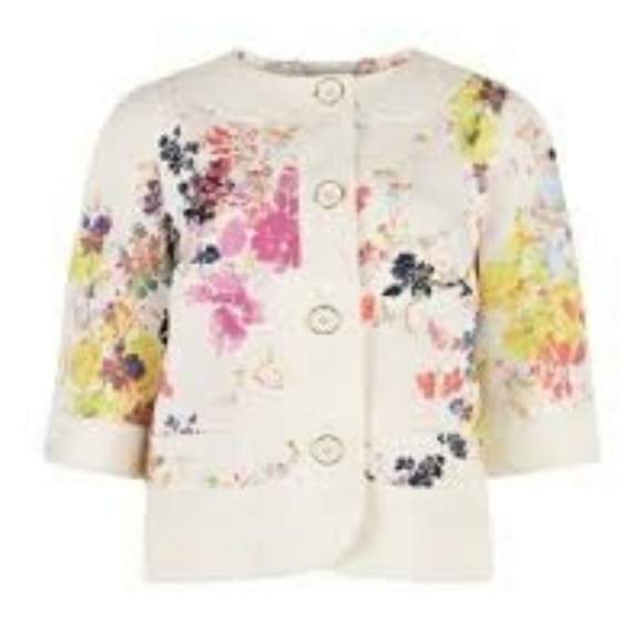 Ted Baker Zohe Summer Bloom Canvas Crop Jacket - Picture 5 of 17